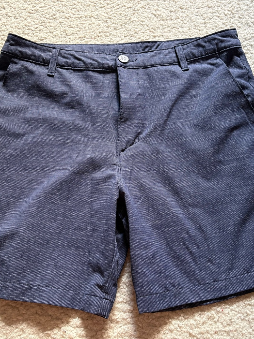 all in motion Navy Flat-Front Performance Shorts